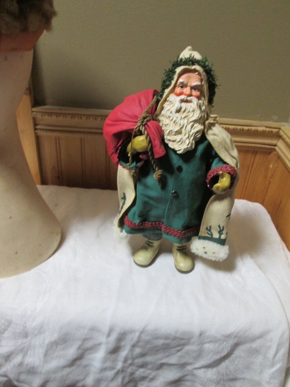 vtg Possible Dream clothtique artist design Santa 1991 out of the Forest